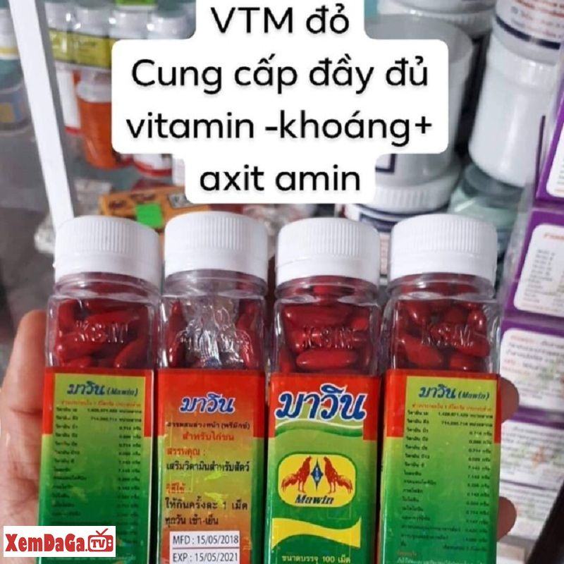 các loại vitamin cho gà đá